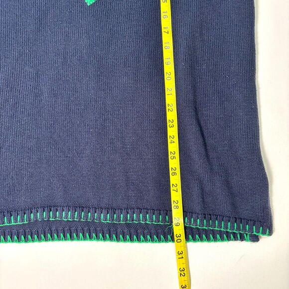 Quacker Factory Sweater Womens Plus 1X Navy Blue St Patricks Day Green Shamrock - Picture 8 of 16